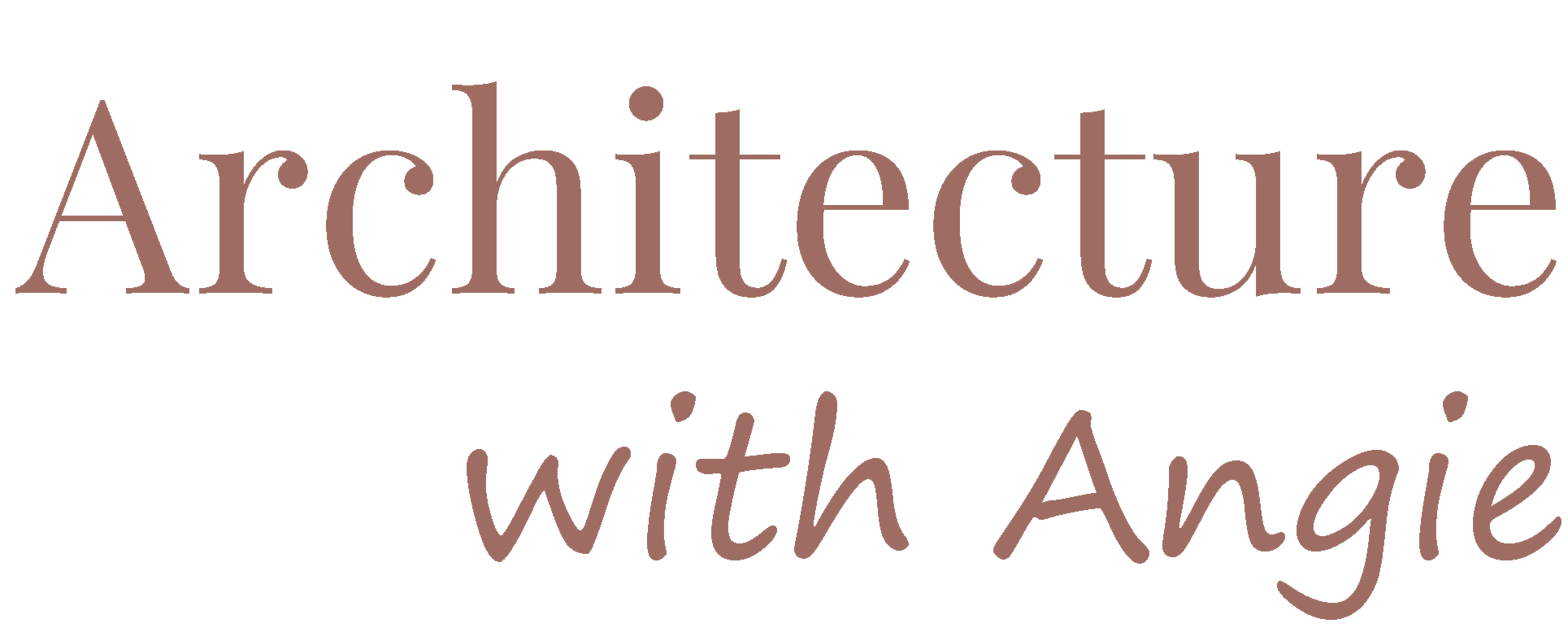 Architecture with Angie logo